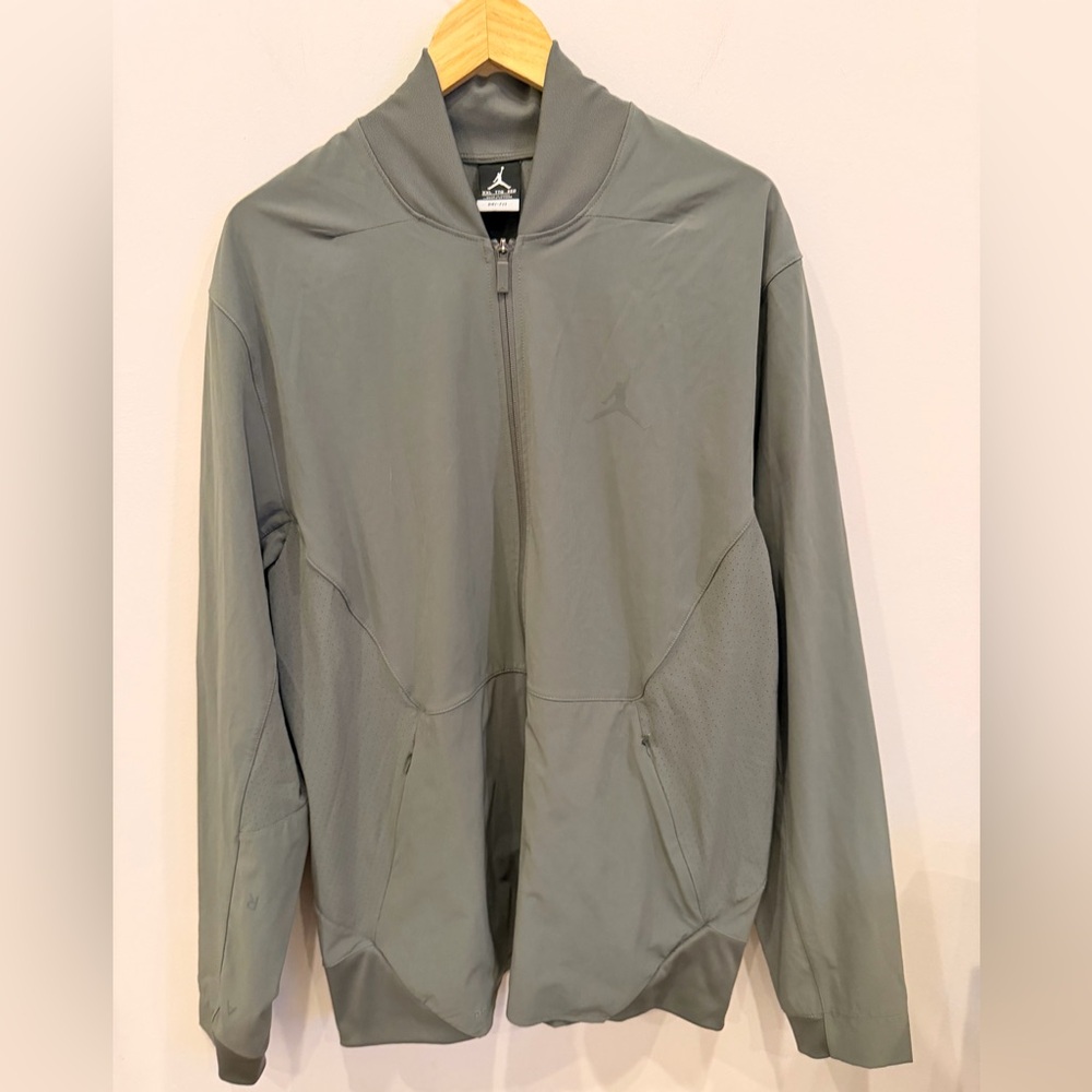 Jordan Dri-FIT Full Zip Jacket Men’s XXL Gray Athletic Track Bomber